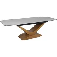 Кухонный стол Signal Dolce ceramic statuario venato 180-240/95/76 (белый/дуб)
