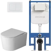 Унитаз подвесной Grossman GR-4499SQ 900.K42.01.000 Classic 700.K45.04.01M.01M (белый матовый)