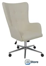 Офисное кресло AksHome Bella XL Chrome (Pegasso крем)