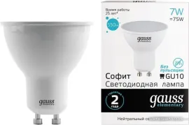 Светодиодная лампа Gauss LED MR16 GU10 7 Вт 4100 К 13627