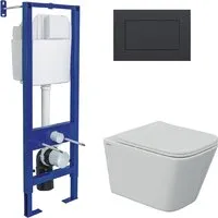 Унитаз подвесной Berges Wasserhaus Floe S Rimless АТОМ 410 AT-043336 (с сиденьем)