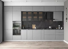 Кухня Арка 4.2м - Штукатурка серая (ДСВ Мебель)