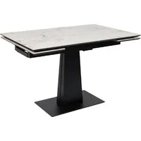 Кухонный стол Lepremo AV 2119 МДФкерамика раздвижной 1200-1800x800 (натуральный глянцевый Gold Jade/черный)