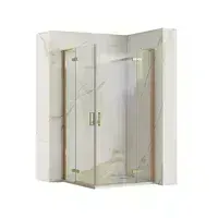 Душевой уголок Rea Hugo Double gold brush 90x90 K6609