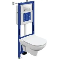 Унитаз подвесной Cersanit City DPL EO Slim Aqua 40 Smart M 69313 (с кнопкой Estetica белый)