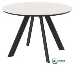 Кухонный стол Мамадома Rondy-116 d116 (krater perla premium cer/черный)