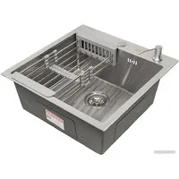 Кухонная мойка ARFEKA ECO AR мойка 500500, коландер, дозатор SATIN