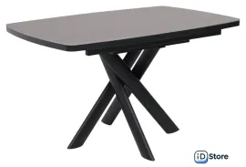 Кухонный стол Мамадома Leonel-130 раздвижной 130-165х85 (68 indigo grey st cer/черный)