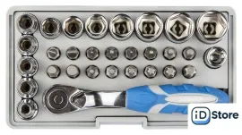 Набор трещотка с головками и битами Зубр 26054-H31 (31 предмет)