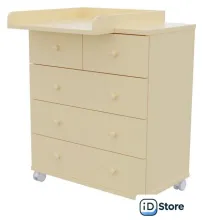 Детский комод Incanto С узким пеленальным столиком 800/5 (слоновая кость)