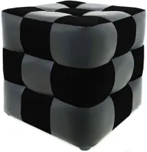 Пуф Бриоли Рубик L22-L20 (черно-серый)