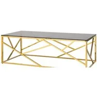 Журнальный столик Stool Group Арт Деко 120x60 ECT-015-TG-SK (стекло Smoke/сталь золото)