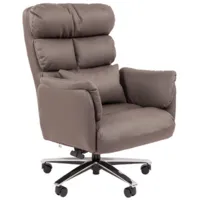 Кресло офисное CHAIRMAN 433 (экокожа коричневая)