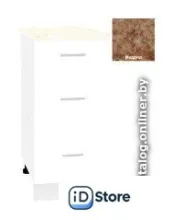 Шкаф напольный Кортекс-мебель Корнелия Лира НШ40р3ш (белый/мадрид)