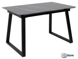 Кухонный стол Lepremo AV 1208 HPLМДФ раздвижной 1200-1600x800 (черный тунис/черный)