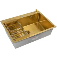 Кухонная мойка ARFEKA ECO AR мойка 700500, коландер, дозатор GOLD