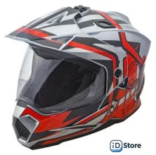 Мотошлем AIM JK802S 802-013-XXL (XXL, красный/серый/черный)