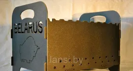 Мангал разборный " Логотип" любая надпись под заказ