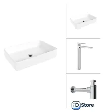 Умывальник Lauter 21842 Reef 21CK8678C с сифоном 21635CH (хром)