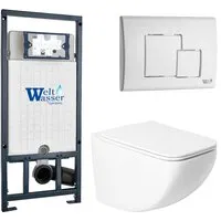 Унитаз подвесной с инсталляцией Saniteco KW-99048 Marberg 507 SE GL-WT Marberg 507