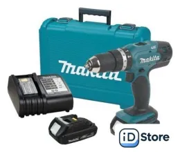 Ударная дрель-шуруповерт Makita DHP453SYE (с 2-мя АКБ, кейс)