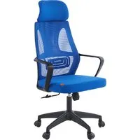 Офисное кресло CHAIRMAN CH636 (ткань, черный пластик/синий)