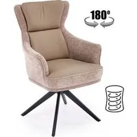 Стул с подлокотниками Halmar K611 (темно-бежевый/черный)