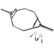 Гриф для "мертвой тяги" с замками Smith HEXOB2