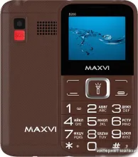 Кнопочный телефон Maxvi B200 (коричневый)