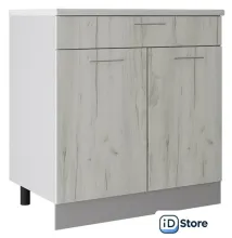 Шкаф напольный Артём-Мебель 800мм СН-114.07-Ш (ДСП дуб крафт белый)