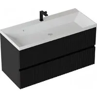 Мебель для ванных комнат Vela Тумба под умывальник Vela Волна 100П под Classica (черный мат) черный гола TU2279