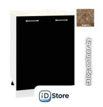 Шкаф напольный Кортекс-мебель Корнелия Лира НШ60р (черный/мадрид)