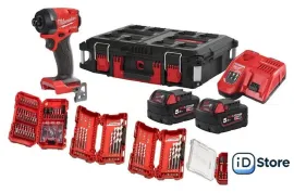 Винтоверт Milwaukee M18 FUEL Promo FID3100P-502P 4933498244 (с 2-мя АКБ, кейс, набор оснастки)