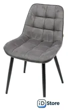 Стул ВВР Бостон (графит/черный, велюр)