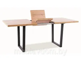 Стол обеденный раскладной SIGNAL VITO дуб артизан/черный 140-180/85