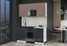 Готовая кухня Мила Optima 50-1,6 КарамельАнтрацит