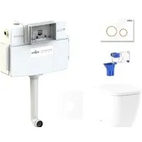 Унитаз приставной Lavinia Boho Relfix One 5 в 1 87551030 (белый/золотистый пластик)