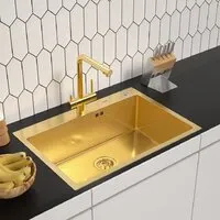 Кухонная мойка ARFEKA ECO AR 700500 GOLD PVD NANO DECOR