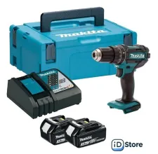 Ударная дрель-шуруповерт Makita DHP482RFJ (с 2-мя АКБ, кейс)