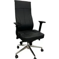 Офисное кресло SitUp Partner chrome (экокожа Black/Black)