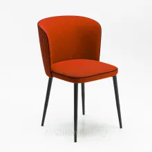 Стул "Милано" ткань бренди 17 (orange)/кант черный/каркас черный