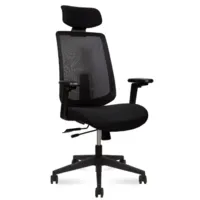 Кресло офисное Norden Miller / LF2452A (черный, пластик/черный, ткань/черный, сетка)