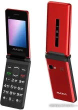 Кнопочный телефон Maxvi E9 (красный)