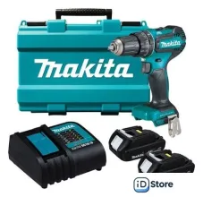 Ударная дрель-шуруповерт Makita DHP485SYE (с 2-мя АКБ, кейс)
