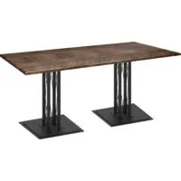 Кухонный стол Sheffilton SHT-TU6-BS1/120/80 МДФ (черный муар/палисандр)