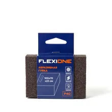 Губка абразивная 4-х стр, 100x70x25мм Р40 Flexione