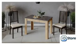 Кухонный стол Трия Промо тип 2 (дуб крафт золотой/ателье темное)