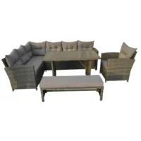 Комплект садовой мебели Sundays Alcamo SFS 056 (серый/серые подушки)