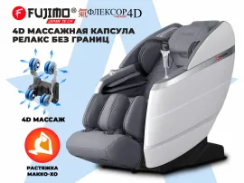 Массажное кресло FUJIMO FLEXOR 4D (серый)
