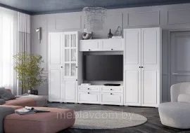 Гостиная Софт - Комплект 4 - Эмаль белая F26/Белый (3,4м)